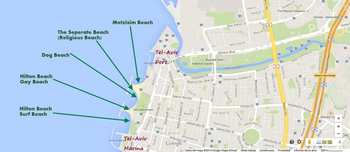 kart over namal Tel Aviv
