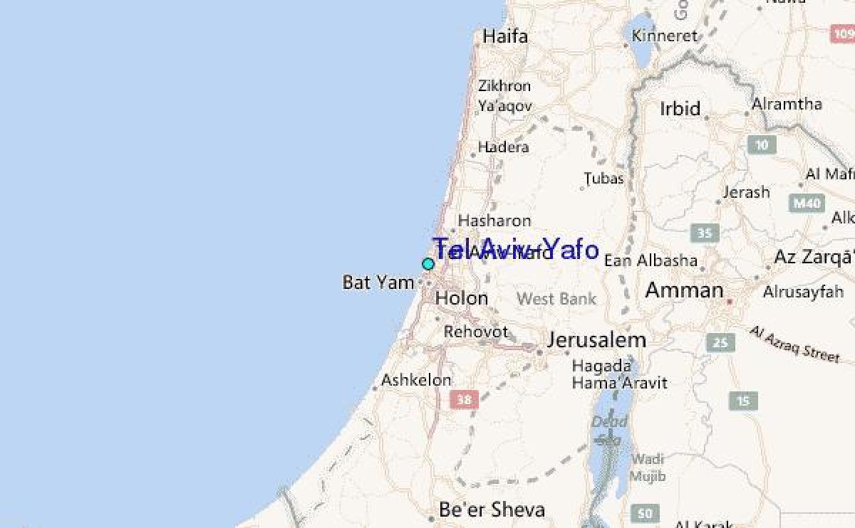 kart over Tel Aviv yafo 