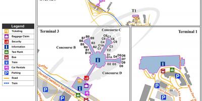 Ben gurion internasjonale lufthavn, terminal 1 kart