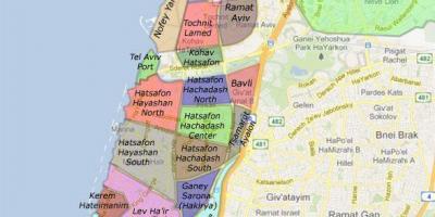 Tel Aviv nabolag kart